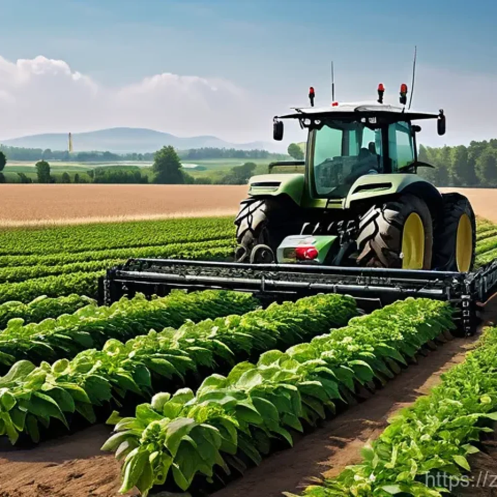 농업 자동 로봇 연구 - The Symphony of Smart Farmlands**
A wide, cinematic shot showcasing a sprawling, vibrant agricultura...